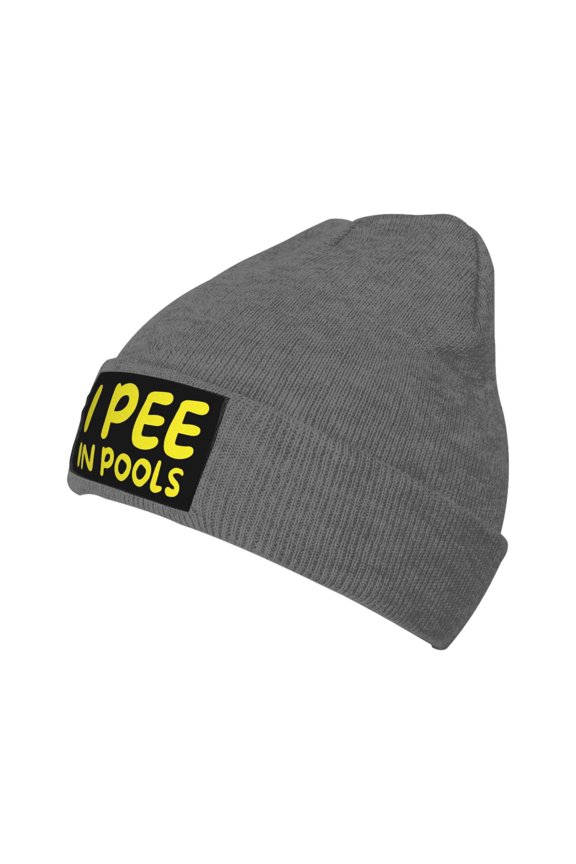 I Pee In Pools Logo Unisex Knitted Hats Fashionable Autumn And Winter Warm Beanie Knitted Hip-Hop Hat
