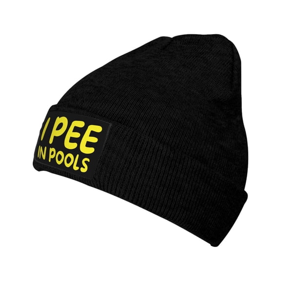 I Pee In Pools Logo Unisex Knitted Hats Fashionable Autumn And Winter Warm Beanie Knitted Hip-Hop Hat