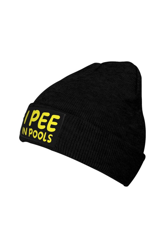 I Pee In Pools Logo Unisex Knitted Hats Fashionable Autumn And Winter Warm Beanie Knitted Hip-Hop Hat