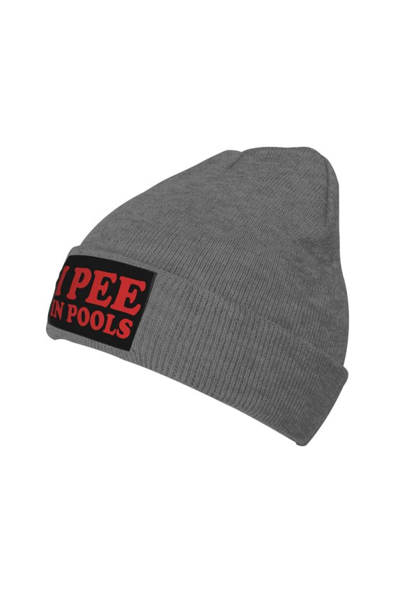 I Pee In Pools Unisex Knitted Hats Fashionable Autumn And Winter Warm Beanie Knitted Hip-Hop Hat
