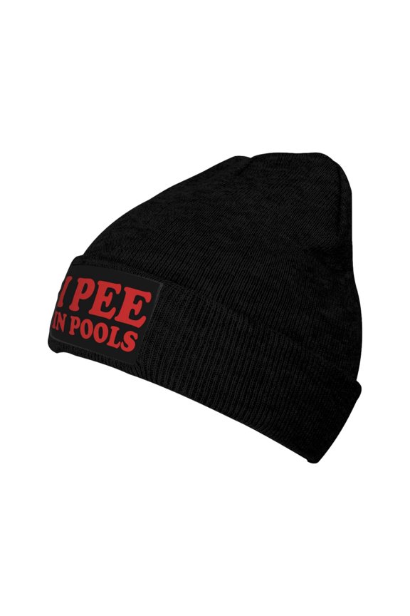I Pee In Pools Unisex Knitted Hats Fashionable Autumn And Winter Warm Beanie Knitted Hip-Hop Hat