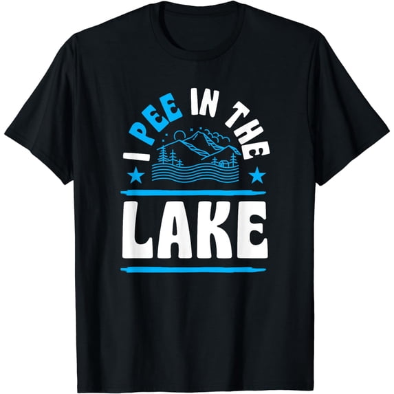 I Pee In the Lake Mountains Sunset Lake Life Family Vacation T-Shirt
