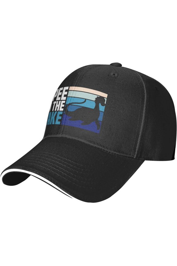 I Pee in Lake Hat Sandwich Baseball Cap Trucker Caps Sunhat Fashion Adjustable Visor Men Women Outdoor Black