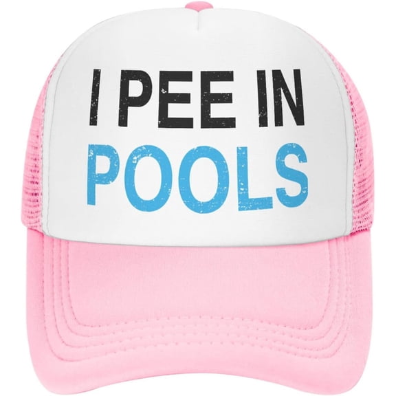 I Pee in Pool Cap Women's Plain Trucker Hat I Pee in Pool Unisex Caps