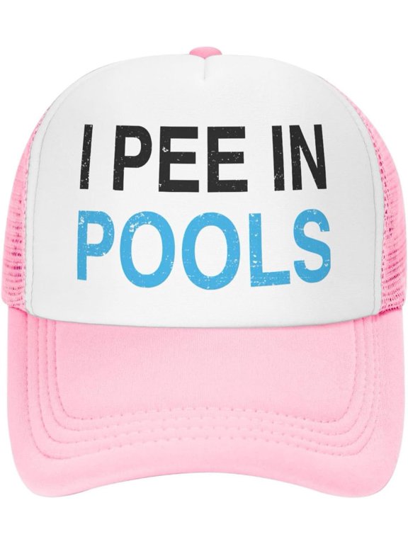 Cap Women's Plain Trucker Hat I Pee in Pool Unisex Caps
