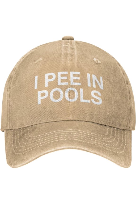 I Pee in Pool Mens Hat I Pee in Pool Hiking Hats for Mens Workout Hats