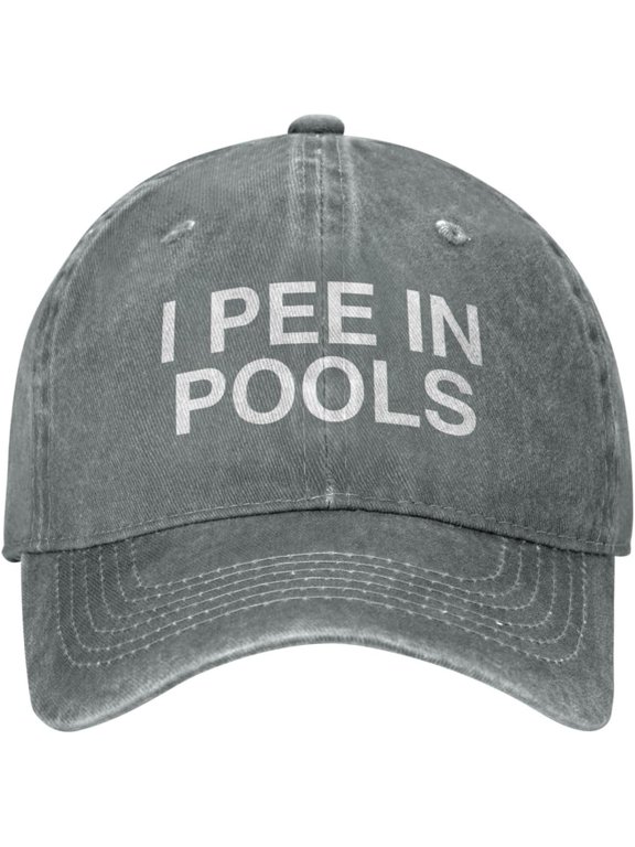 Mens Hat I Pee in Pool Hiking Hats for Mens Workout Hats
