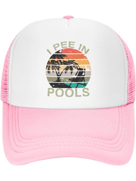 I Pee in Pool Snapback Trucker Caps Women Trendy Trucker Hats Trendy I Pee in Pool Cute Caps