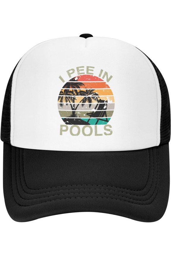 I Pee in Pool Snapback Trucker Caps Women Trendy Trucker Hats Trendy I Pee in Pool Cute Caps