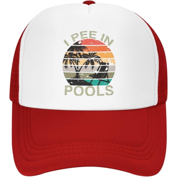 I Pee in Pool Snapback Trucker Caps Women Trendy Trucker Hats Trendy I Pee in Pool Cute Caps