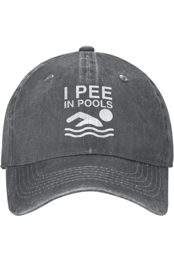 I Pee in Pool Vintage Hats for Men I Pee in Pool Summer Caps for Mens Sports Cap
