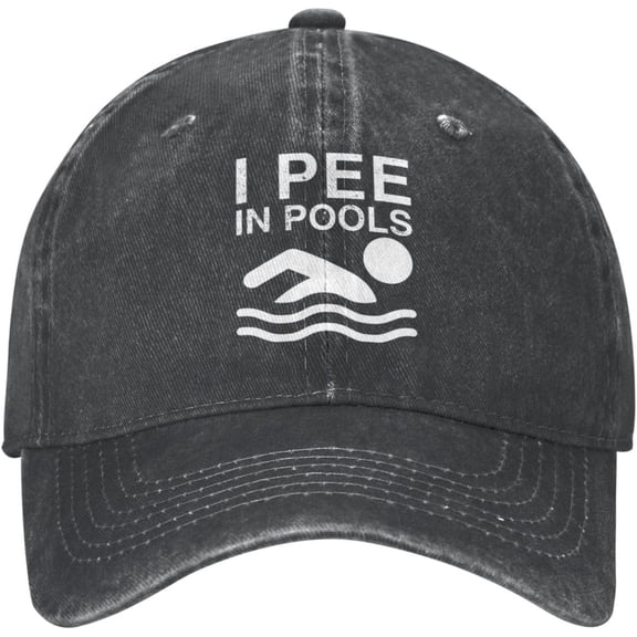 I Pee in Pool Vintage Hats for Men I Pee in Pool Summer Caps for Mens Sports Cap
