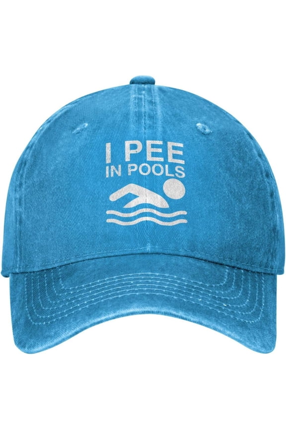 I Pee in Pool Vintage Hats for Men I Pee in Pool Summer Caps for Mens Sports Cap