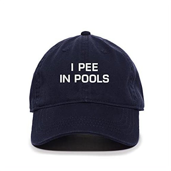 I Pee in Pools Baseball Cap Embroidered Cotton Adjustable Dad Hat Navy