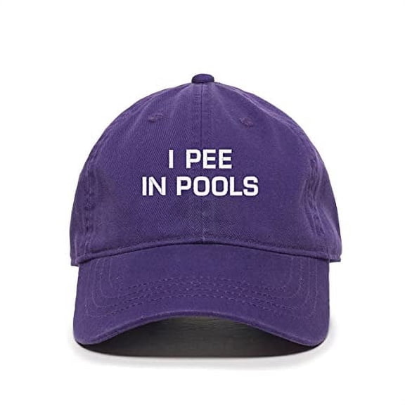 I Pee in Pools Baseball Cap Embroidered Cotton Adjustable Dad Hat Purple