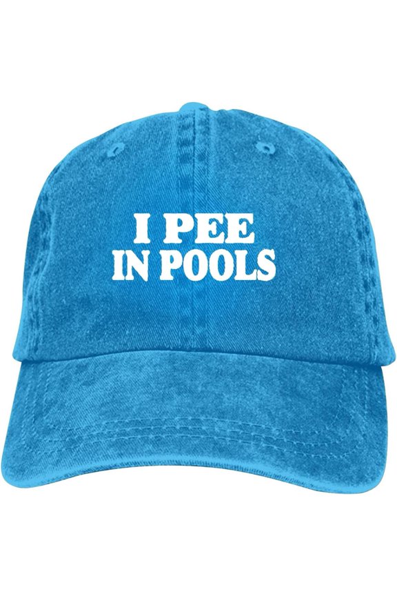 I Pee in Pools Baseball Cap Vintage Adjustable Washed Hats Cowboy Hats Denim Dad Hat for Men Women Boy Girl