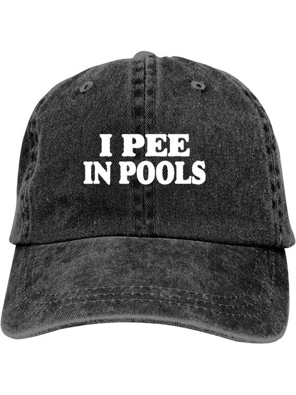 I Pee in Pools Baseball Cap Vintage Adjustable Washed Hats Cowboy Hats Denim Dad Hat for Men Women Boy Girl