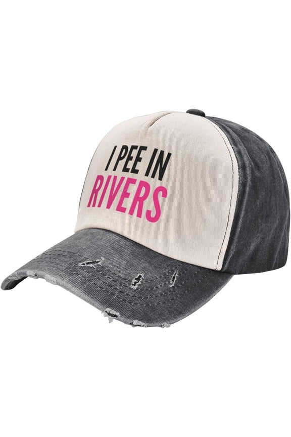 I-Pee-in-Rivers Trucker Hat Funny Gag Gift Hat Fun Humor Baseball Cap Party Hat for Women Men Red