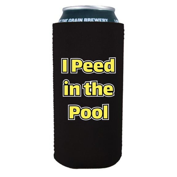 I Peed in the Pool 16 oz. Can Coolie (Black)
