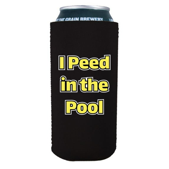 I Peed in the Pool 16 oz. Can Coolie (Black)