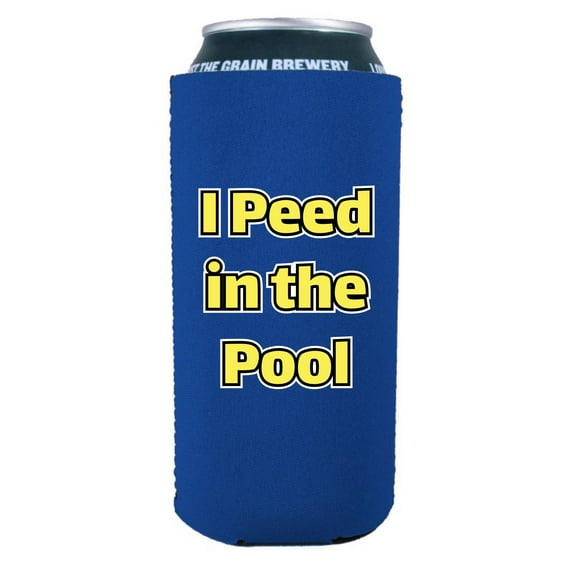 I Peed in the Pool 16 oz. Can Coolie (Royal Blue)