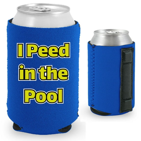 I Peed in the Pool Magnetic Can Coolie (Royal Blue)