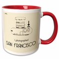 thumbnail image 1 of 3drose, I Photograph... San Francisco, 11oz Two-tone Red Mug, 1 of 6