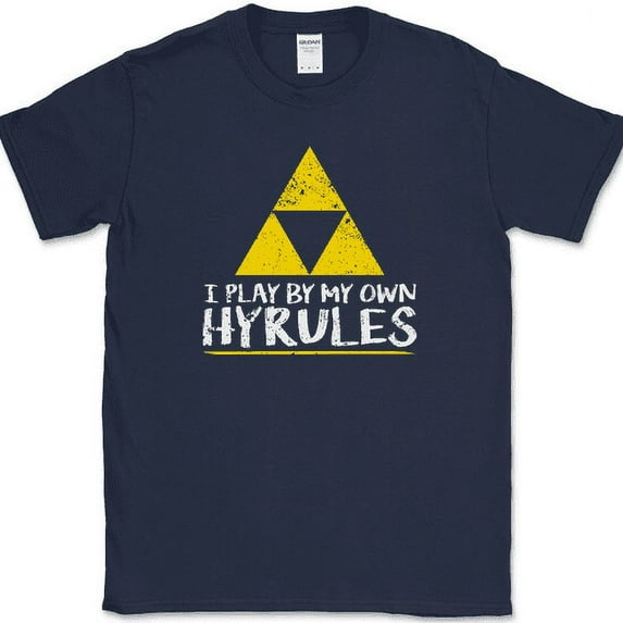 I Play By My Own Hyrules T-Shirt Funny Gamer Video Game Gaming Tee - Navy, S