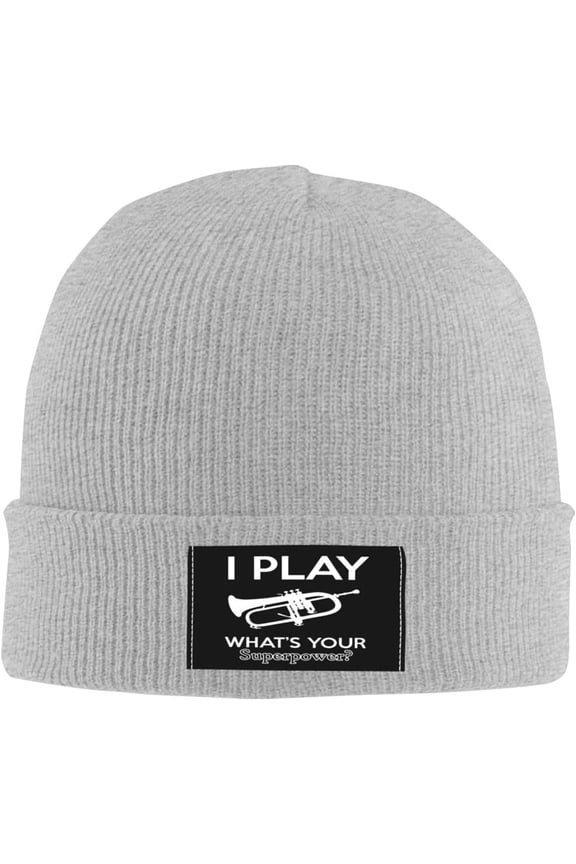 I Play Trombone Whatu2019s Your Superpower Beanie Knit Women Men Winter Warm Cap