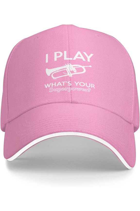 I Play Trombone Whatu2019s Your Superpower Trucker Hat Baseball Cap Funny Outdoor Travel Dad Caps