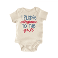 thumbnail image 1 of I Pledge Allegiance Grill Newborn Baby Bodysuit, 1 of 6