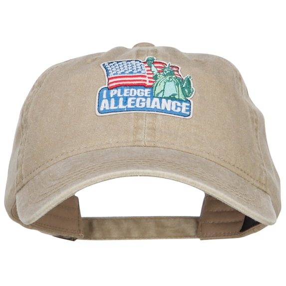 I Pledge Allegiance Patched Washed Cap - Khaki OSFM