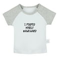thumbnail image 1 of I Pooped Myself #Awkward Funny T shirt For Baby, Newborn Babies T-shirts, Infant Tops, 0-24M Kids Graphic Tees Clothing (Short Gray Raglan T-shirt, 18-24 Months), 1 of 4