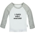 thumbnail image 1 of I Pooped Myself #Awkward Funny T shirt For Baby, Newborn Babies T-shirts, Infant Tops, 0-24M Kids Graphic Tees Clothing (Long Gray Raglan T-shirt, 18-24 Months), 1 of 4