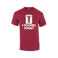thumbnail image 1 of I Pooped Today T-shirt Funny Humorous Comic Stick Figure Sign Happy Short Sleeve Tee Shirt-Antiquecherry-, 1 of 4