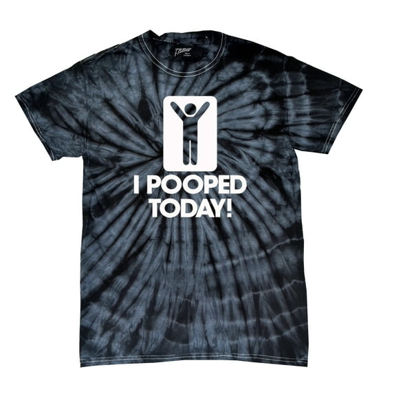 I Pooped Today T-shirt Funny Humorous Comic Stick Figure Sign Happy Short Sleeve Tee Shirt-Blacktiedye-Xx