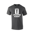 thumbnail image 1 of I Pooped Today T-shirt Funny Humorous Comic Stick Figure Sign Happy Short Sleeve Tee Shirt-HeatherGray-Xx, 1 of 4