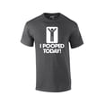 thumbnail image 1 of I Pooped Today T-shirt Funny Humorous Comic Stick Figure Sign Happy Short Sleeve Tee Shirt-Heathergray-6X, 1 of 4