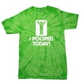 thumbnail image 1 of I Pooped Today T-shirt Funny Humorous Comic Stick Figure Sign Happy Short Sleeve Tee Shirt-Limetiedye-XXL, 1 of 4
