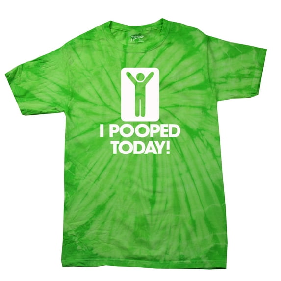 I Pooped Today T-shirt Funny Humorous Comic Stick Figure Sign Happy Short Sleeve Tee Shirt-Limetiedye-XXL