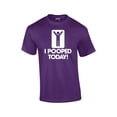thumbnail image 1 of I Pooped Today T-shirt Funny Humorous Comic Stick Figure Sign Happy Short Sleeve Tee Shirt-Purple-Large, 1 of 4