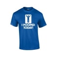 thumbnail image 1 of I Pooped Today T-shirt Funny Humorous Comic Stick Figure Sign Happy Short Sleeve Tee Shirt-Royal-4Xl, 1 of 4