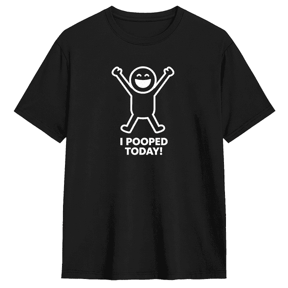 I Pooped Today Vintage Graphic Tee For Men And Women, Funny Relax Cotton Short Sleeves T-Shirt
