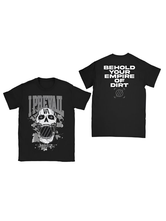 I Prevail Men's True Power Rowdy Skull T-Shirt Black Small | Officially Licensed Merchandise