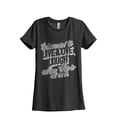 thumbnail image 1 of I Promise To Live Laugh Love Women's Fashion Relaxed T-Shirt Tee Charcoal Grey Small, 1 of 3