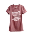 thumbnail image 1 of I Promise To Live Laugh Love Women's Fashion Relaxed T-Shirt Tee Heather Rouge Large, 1 of 3