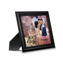 I Promise, Wedding Picture Frame Gift of Vows from Bride to Groom or Groom to Bride, 6417B