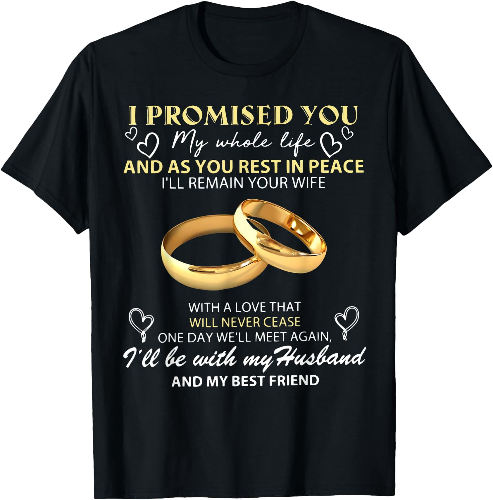I Promise You My Whole Life Husband My Guardian Angel T-Shirt - Walmart.com