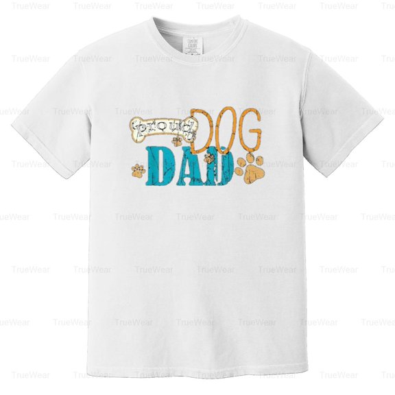 I Proud Dog Dad, Funny, Fathers Day, Dogfather, Retro, Pet Lover, Own Comfort Color T-Shirt Unisex, up to 4XL