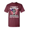thumbnail image 1 of I Proudly Stand For The Flag And Kneel For The Cross DT Adult T-Shirt Tee, 1 of 2